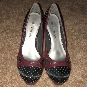 Madden Girl Polka Dot Wedge Heels